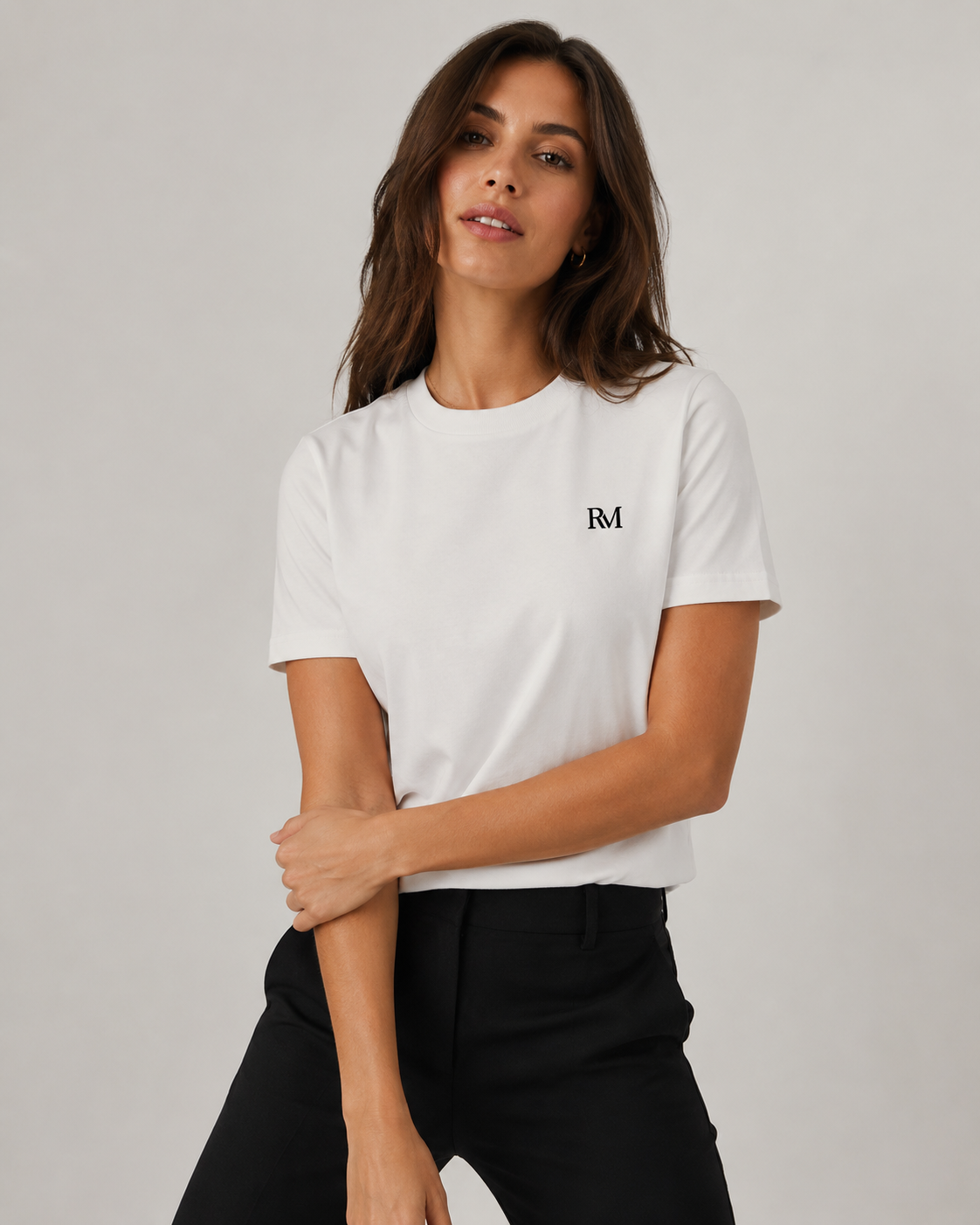 ROCCO MILANO T-Shirt Damen Schwarz – Ghost Mockup