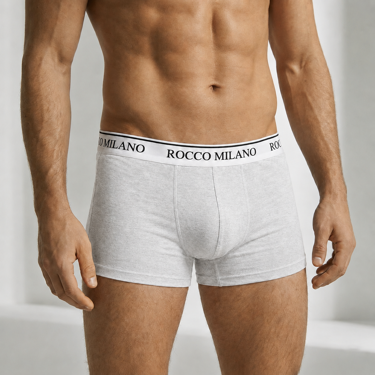 ROCCO MILANO Boxershorts Grau Model