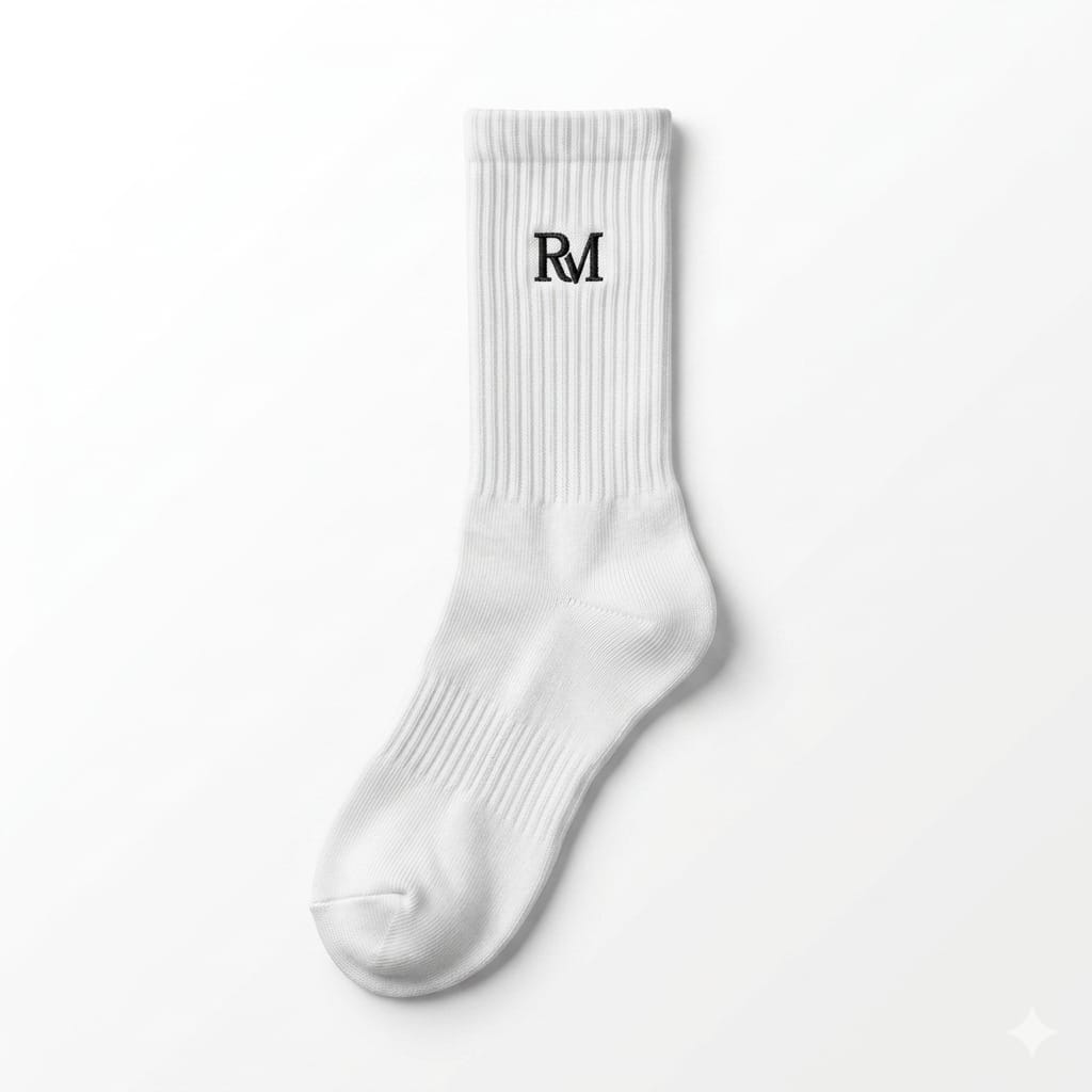 ROCCO MILANO Socken Weiß Detail