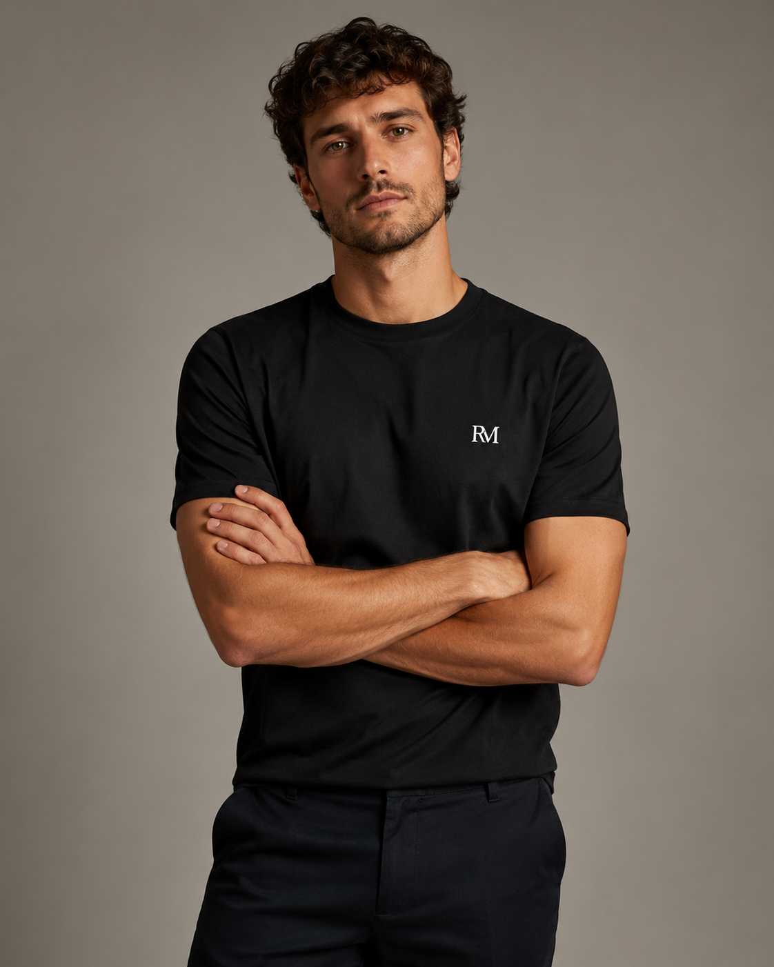 ROCCO MILANO Essential T-Shirt Damen Weiß – Model S/M