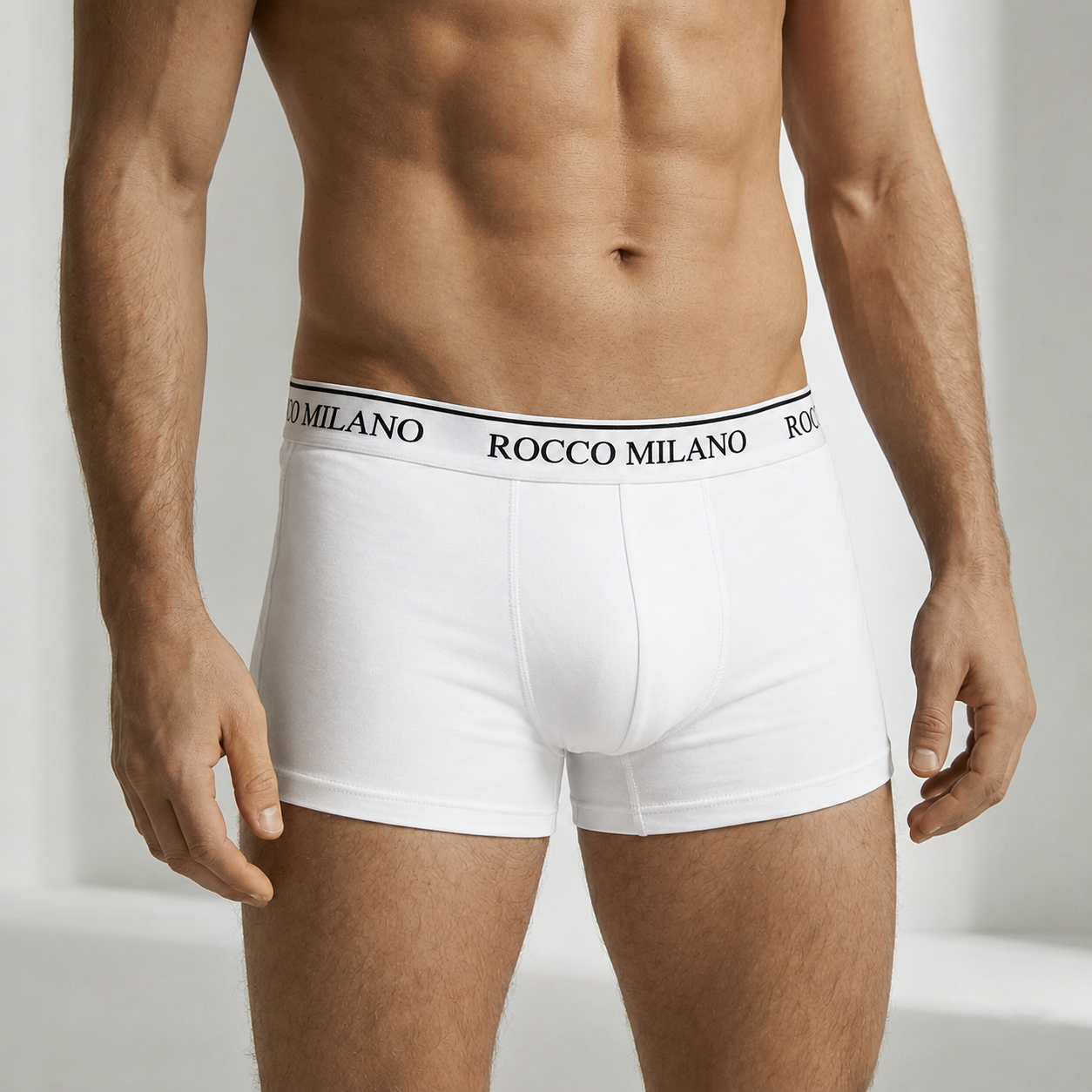 ROCCO MILANO Boxershorts Weiß Model